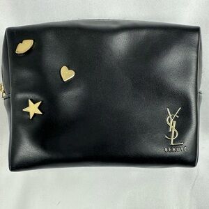 Yves Saint Laurent Black and Gold Clutch